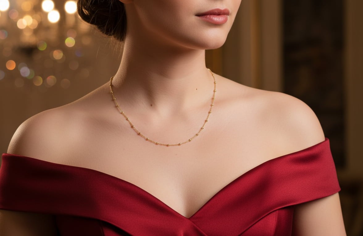 Top Top Zincirli Gümüş Dorika Kolye