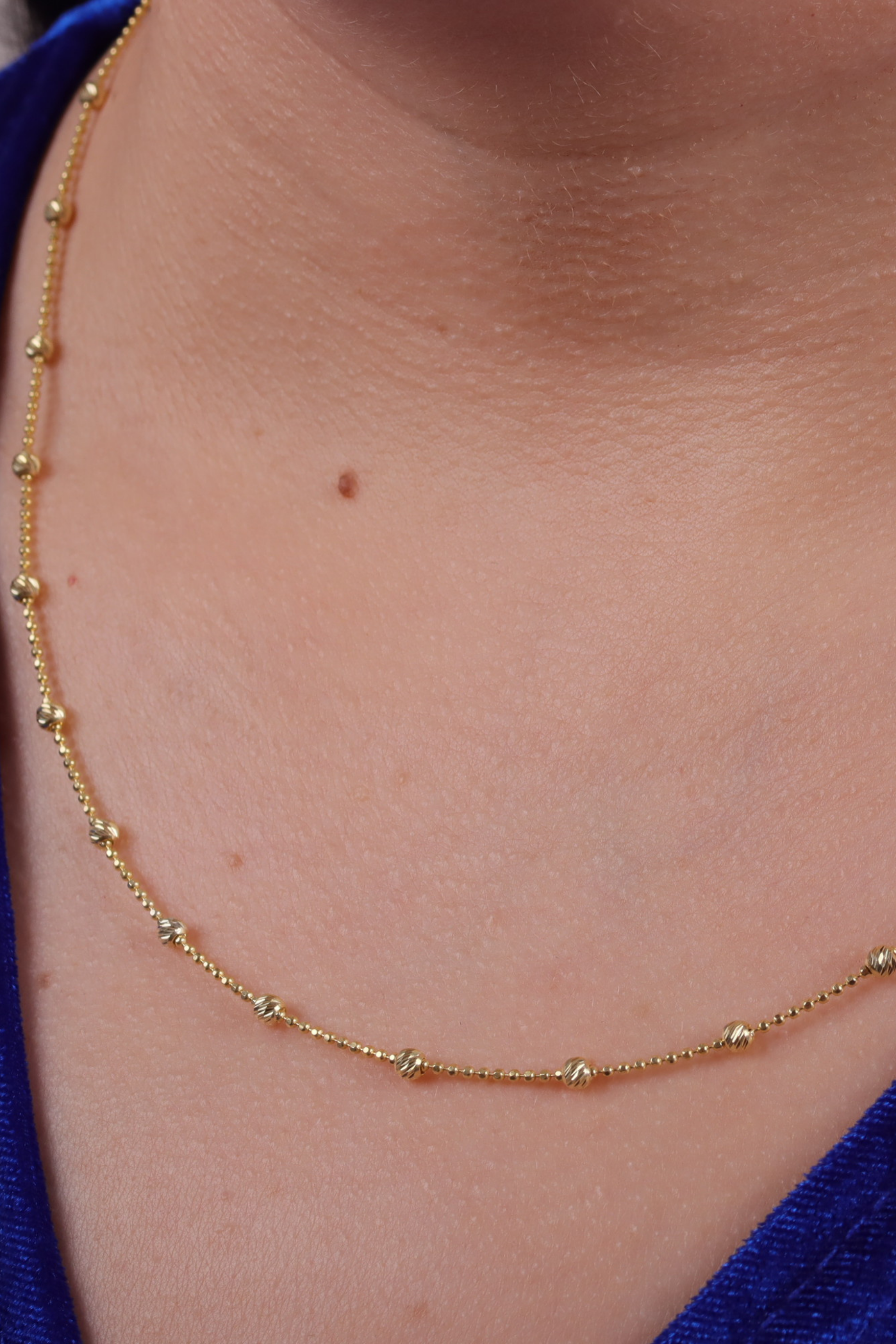 Top Top Zincirli Gümüş Dorika Kolye-3196