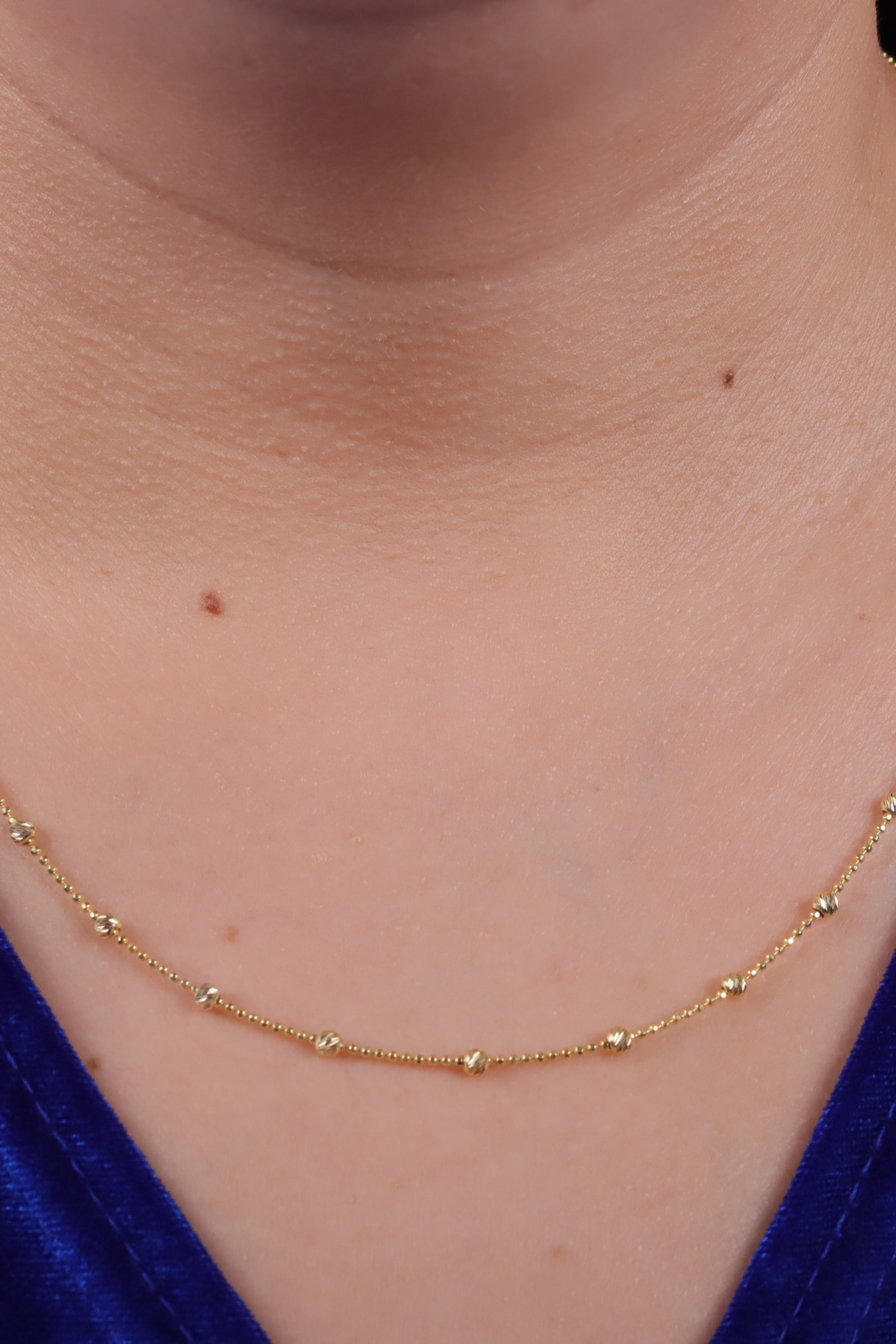 Top Top Zincirli Gümüş Dorika Kolye-3197