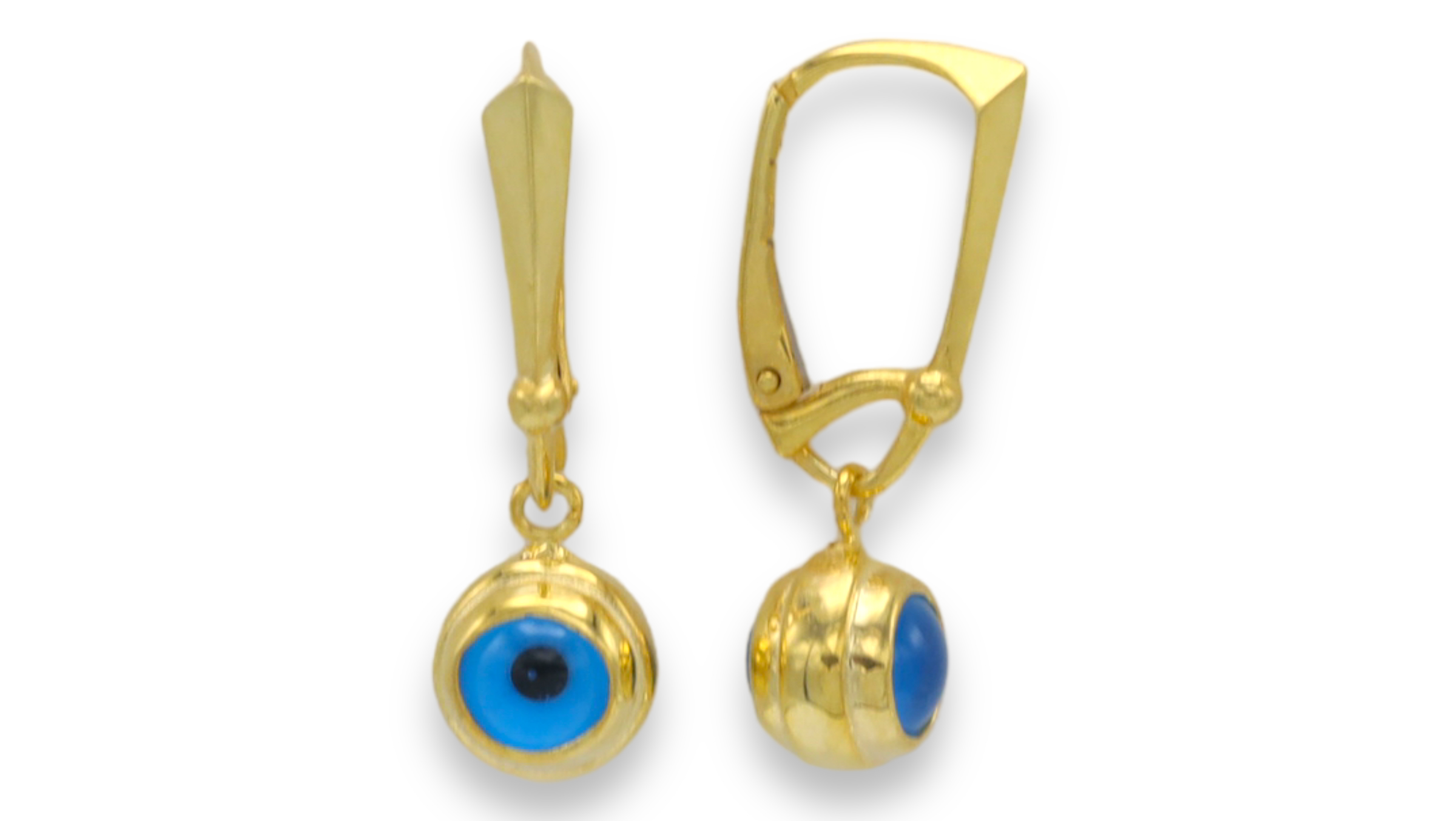 Sallantılı Nazar Göz Gümüş Küpe-3145