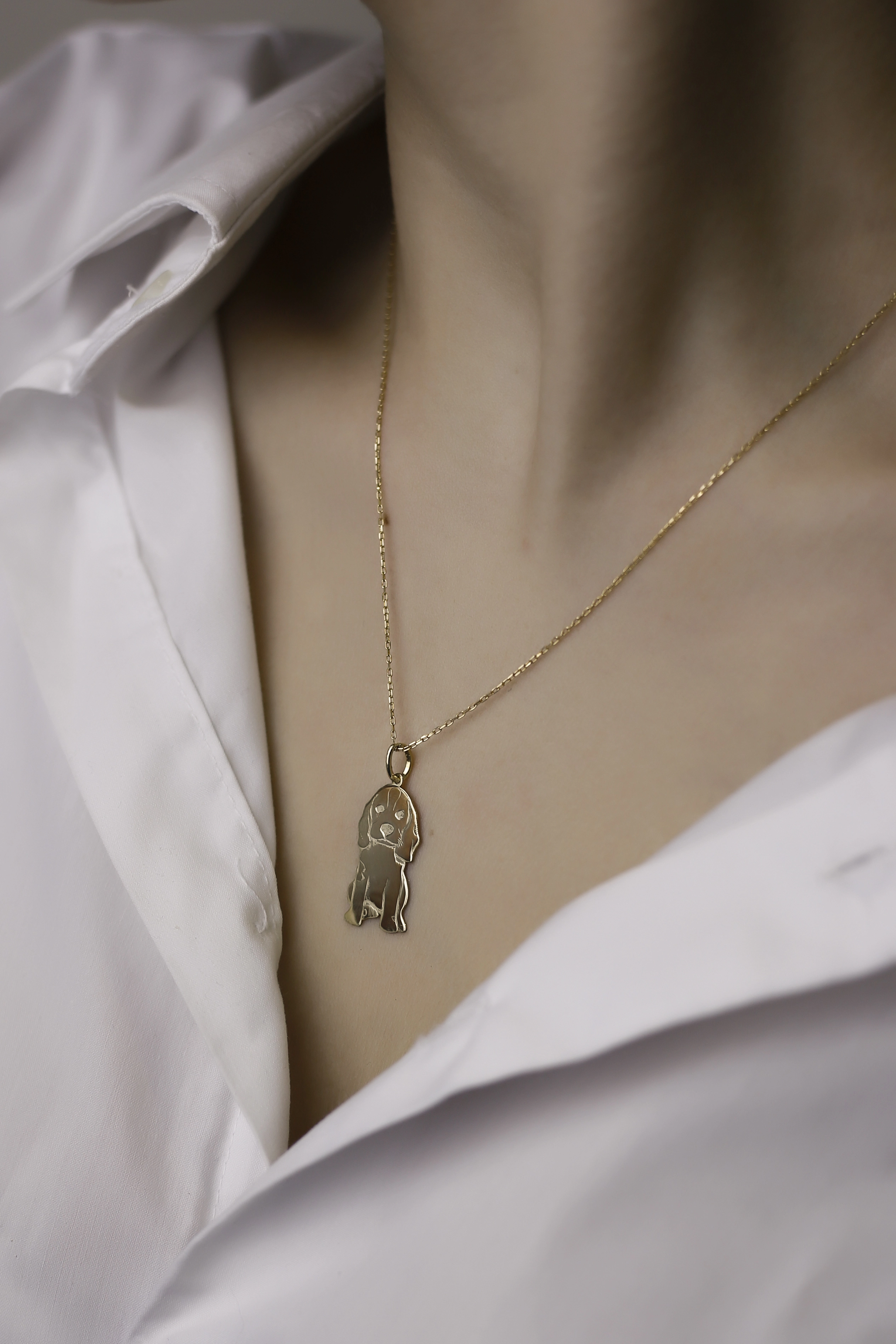 925 Ayar Gümüş Köpek Figürlü Kolye