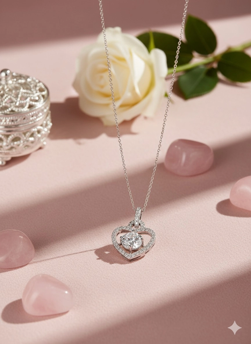 Tek Aşk Gümüş Kalp Kolye