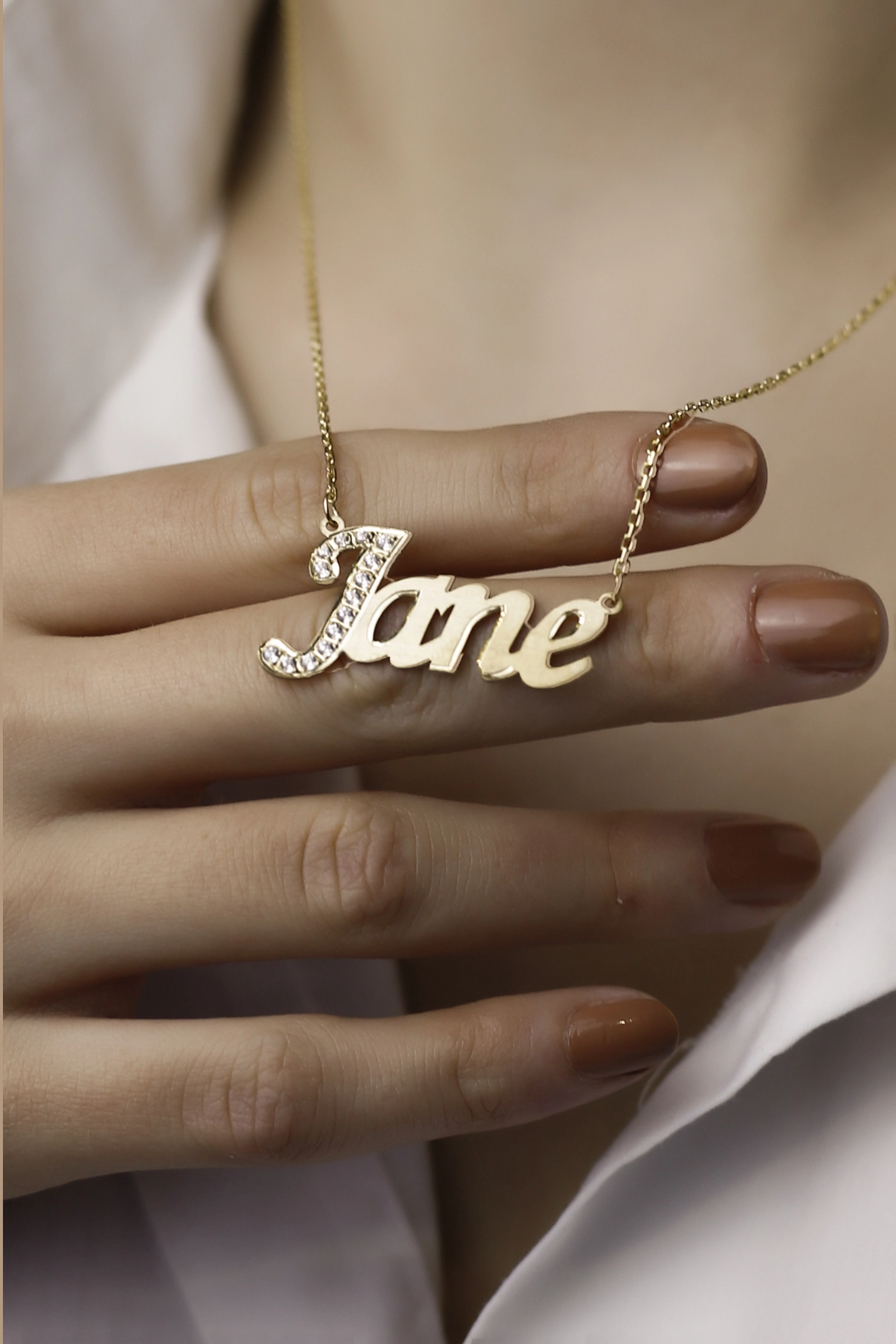 925 Ayar Gümüş İsimli Kolye