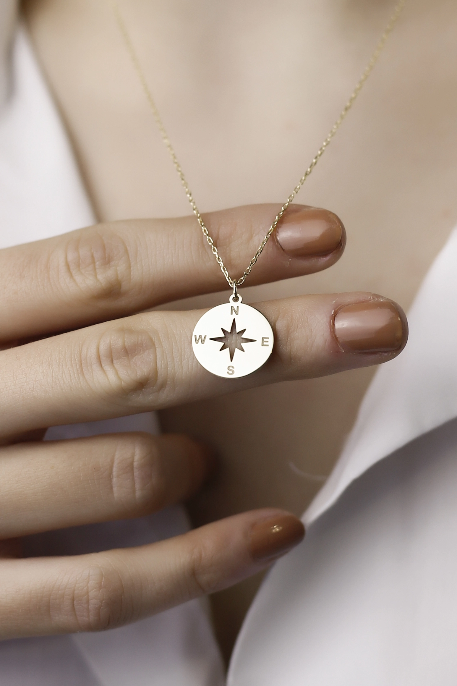 925 Ayar Gümüş Kuzey Yıldızı Kolye