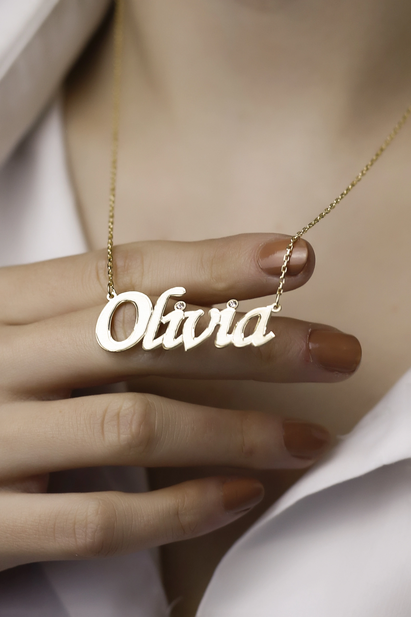 925 Ayar Gümüş Kişiye Özel İsimli Kolye